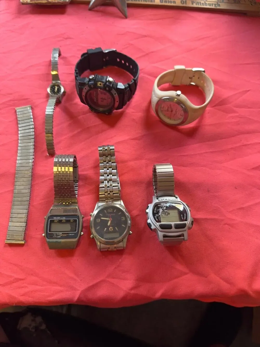 Vintage Watch Lot for Parts Repair Craft - Caesars Palace, 80s Armitron, Speidel